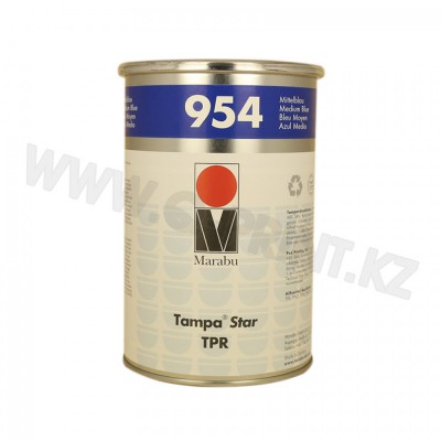 TPR954 Тампонная краска для печати по полистеролу ABS- и SAN-пластикам, поликарбанату, акриловому стеклу, жесткому ПВХ и лакированным поверхностям TPR954  средне синий