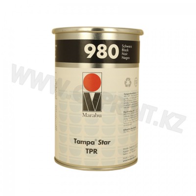 TPR980 Тампонная краска для печати по полистеролу ABS- и SAN-пластикам, поликарбанату, акриловому стеклу, жесткому ПВХ и лакированным поверхностям TPR980  черный